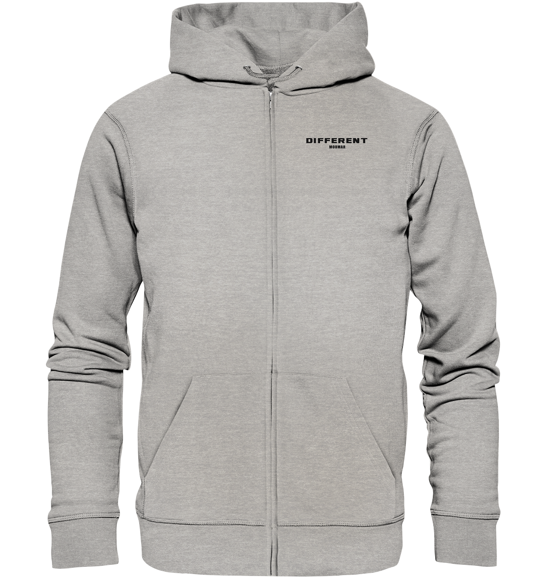 Organic Zipper - Heather Grey